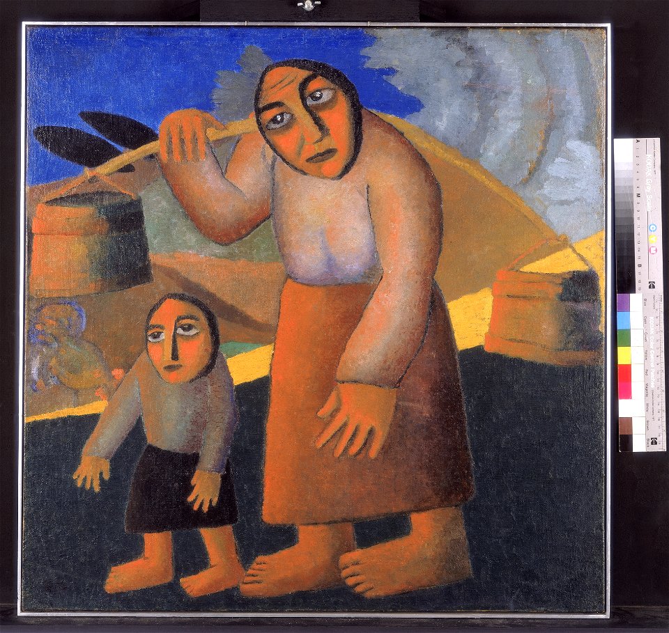 Peasant Woman with Buckets, by Kazimir Malevich