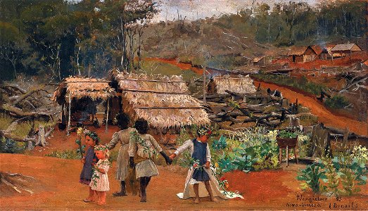 Pedro Weingärtner Blumenbekränzte Mädchen in Nuova Veneza 1893 (2)