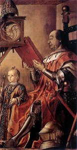 Pedro Berruguete - Prince Federico da Montefeltro and his Son - WGA02085