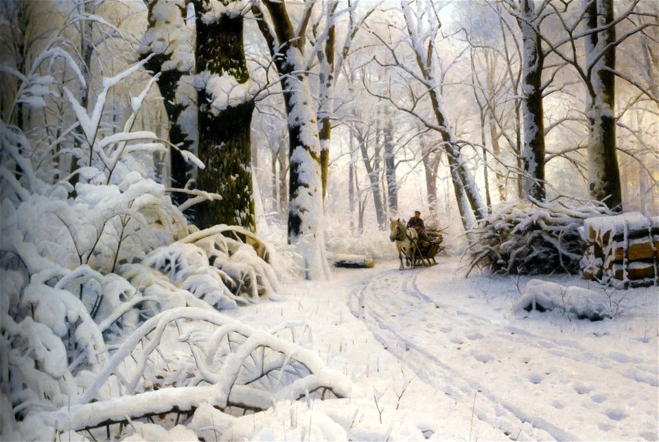 Peder Mørk Mønsted - Wood in snow
