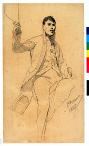 Pedro Américo - Homem a Cavalo - Estudo (6), Acervo do Museu Paulista da USP