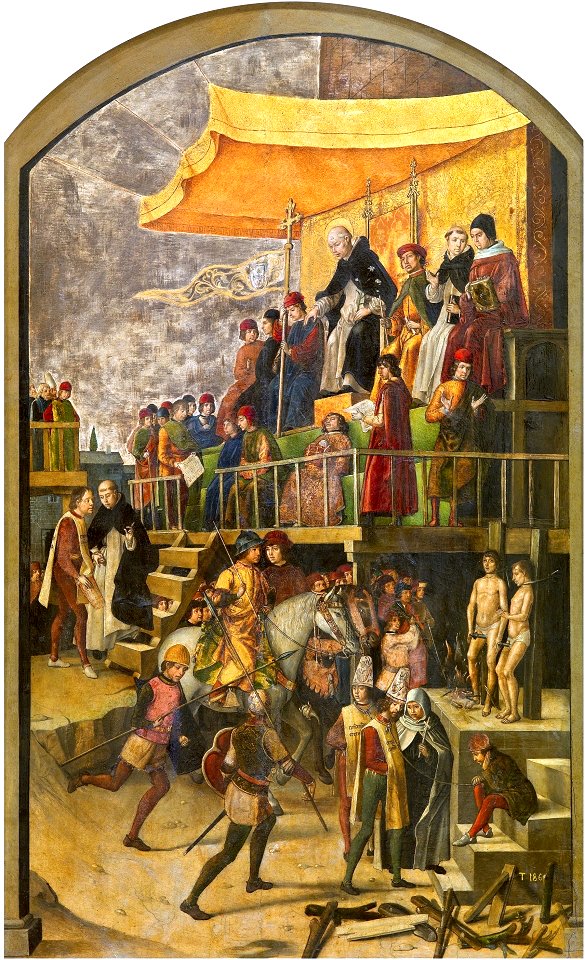 Pedro Berruguete Saint Dominic Presiding over an Auto-da-fe 1495