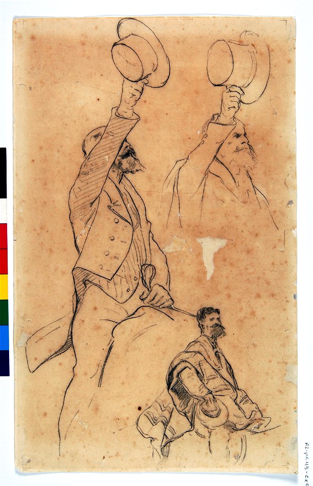 Pedro Américo - Homem e Chapéis - Estudo, Acervo do Museu Paulista da USP