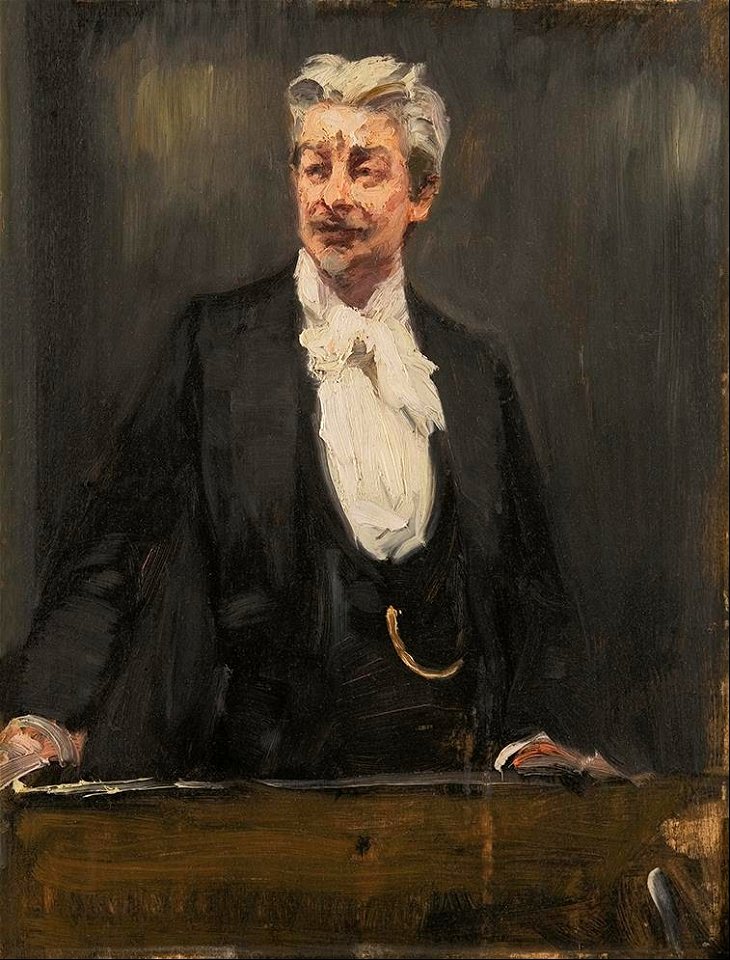 Peder Severin Krøyer - Portrait of Georg Brandes lecturing - Google Art Project