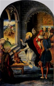 Pedro Berruguete - St Dominic Resurrects a Boy - WGA02082