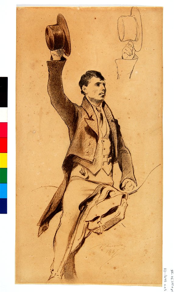 Pedro Américo - Homem a Cavalo - Estudo (5), Acervo do Museu Paulista da USP
