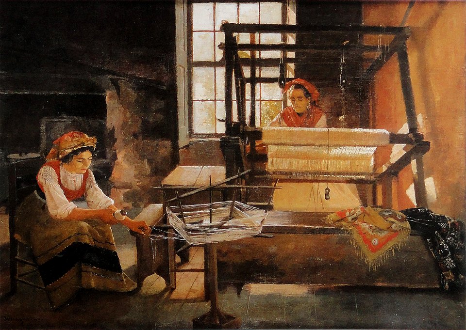 Pedro Weingärtner - Tecelãs - 1909