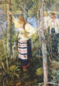 Pekka Halonen - Neiet niemien nenissä (1895)