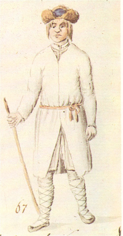 Peasant from Drusti in Dzērbene parish-by-Brotze