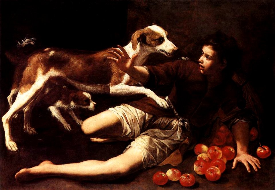 Pedro Núñez De Villavicencio - Boy Attacked by a Dog - WGA16599