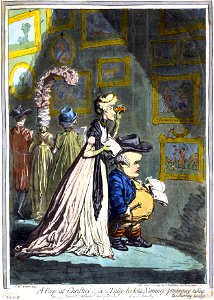 Peep-at-Christies-Gillray. Free illustration for personal and commercial use.