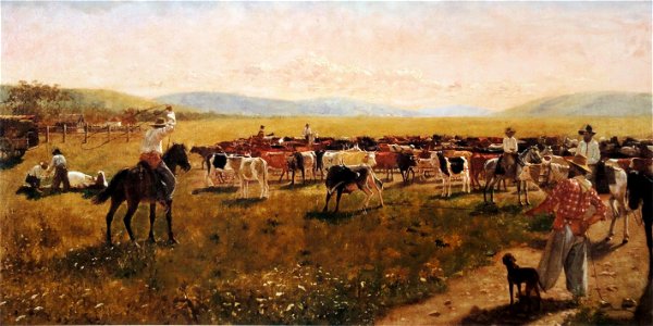 Pedro Weingartner - Peões laçando gado
