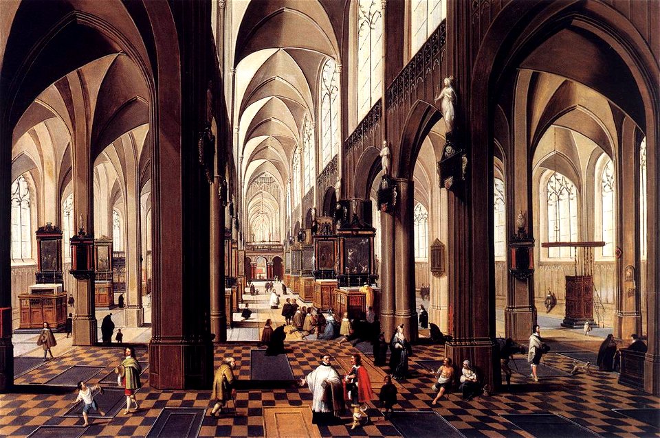 Peeter Neeffs (II) - Interior of Antwerp Cathedral - WGA16482