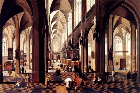 Peeter Neeffs (II) - Interior of Antwerp Cathedral - WGA16482