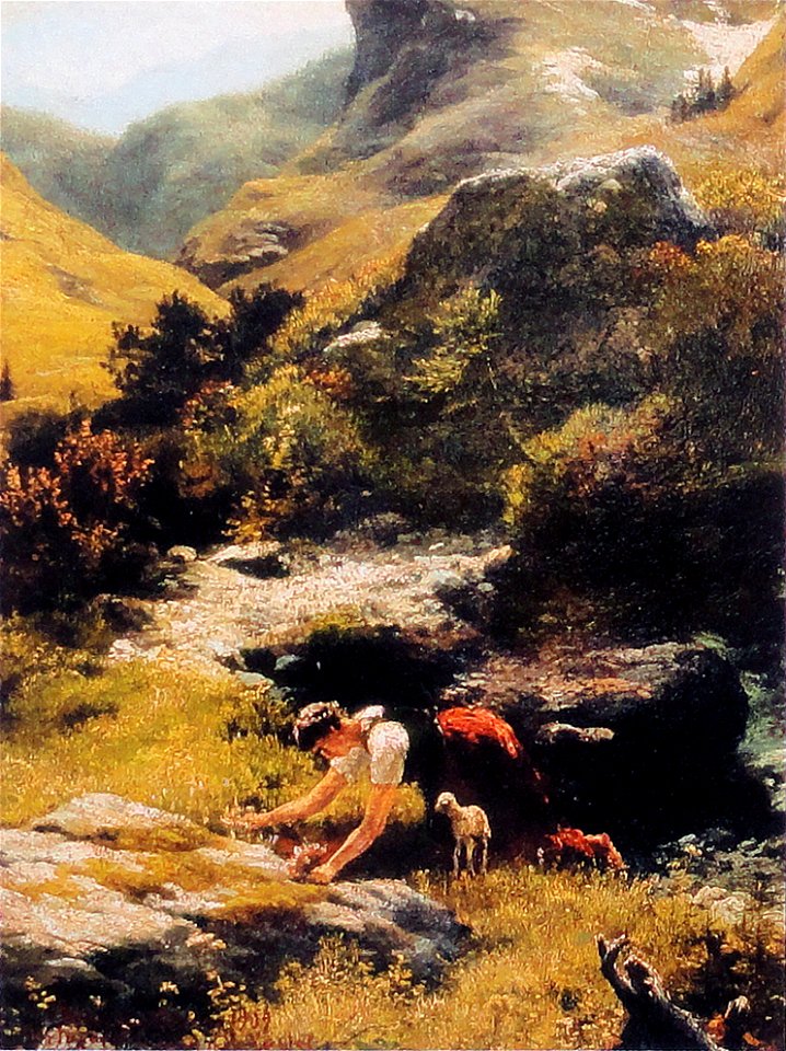 Pedro Weingärtner - Colhendo flores - 1909