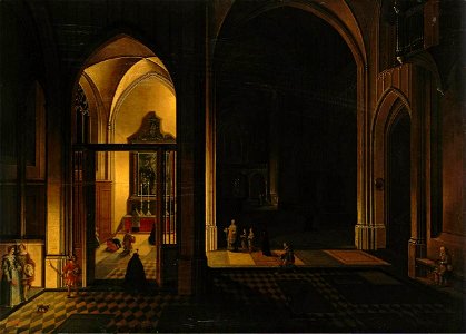 Peeter Neeffs (I) - Interior of a Gothic Church - WGA16480