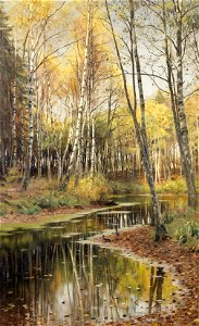 Peder Mork Mönsted Autumn in the birchwood