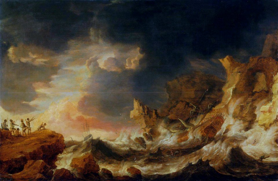 'Shipwreck on a Rocky Coast' by Bonaventura Peeters, Philadelphia Museum of Art