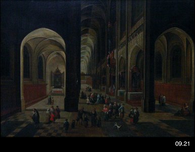 Peeter Neefs the Elder - Interior of a Gothic Church - 09.21 - Detroit Institute of Arts
