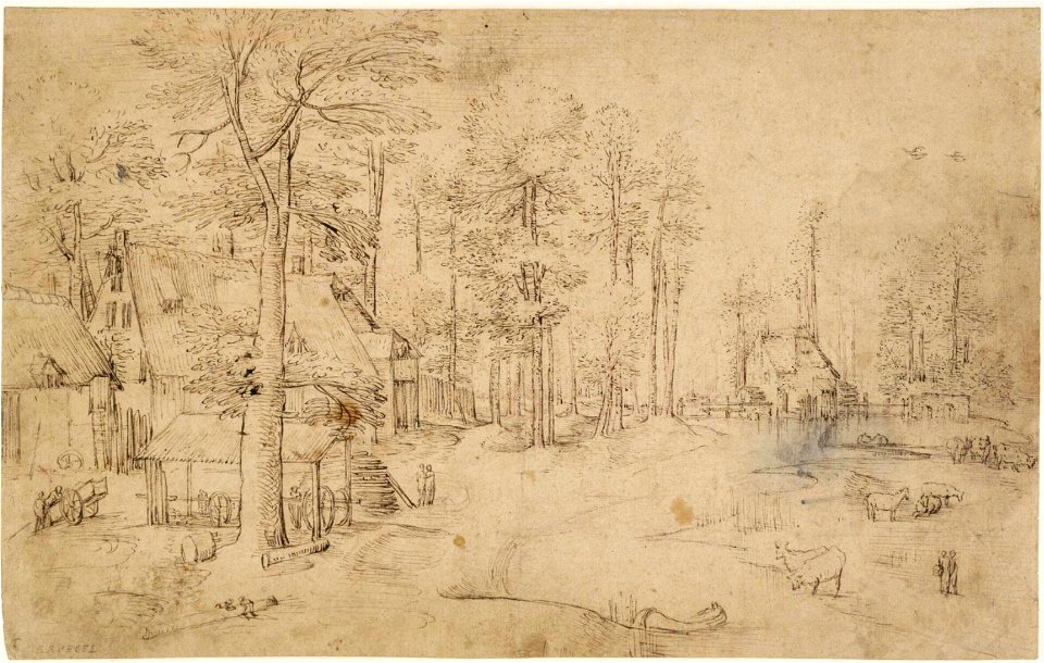 Peeter Baltens (Attr.) - Wooded Landscape with a farm and a water mill on a river