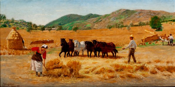 Pedro Weingärtner - Harvest in Anticoli - Google Art Project
