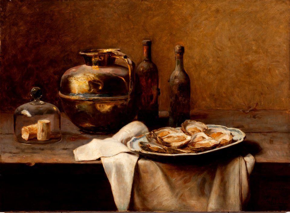 Pedro Alexandrino - Oysters and Copperware - Google Art Project
