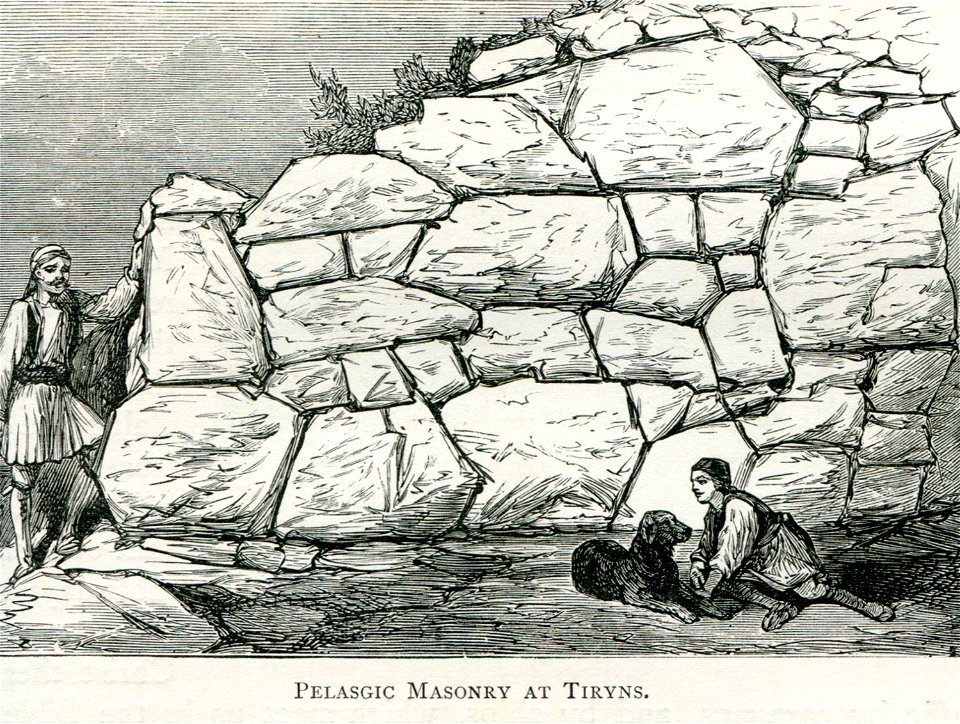 Pelasgic masonry at Tiryns - Mahaffy John Pentland - 1890