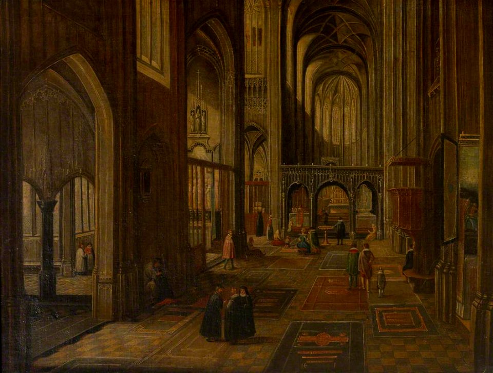 Peeter Neeffs the younger (1620-1675) (attributed to) - Church Interior (Liège, St Lambert's Cathedral^) - 863928 - National Trust