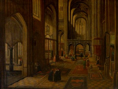 Peeter Neeffs the younger (1620-1675) (attributed to) - Church Interior (Liège, St Lambert's Cathedral^) - 863928 - National Trust