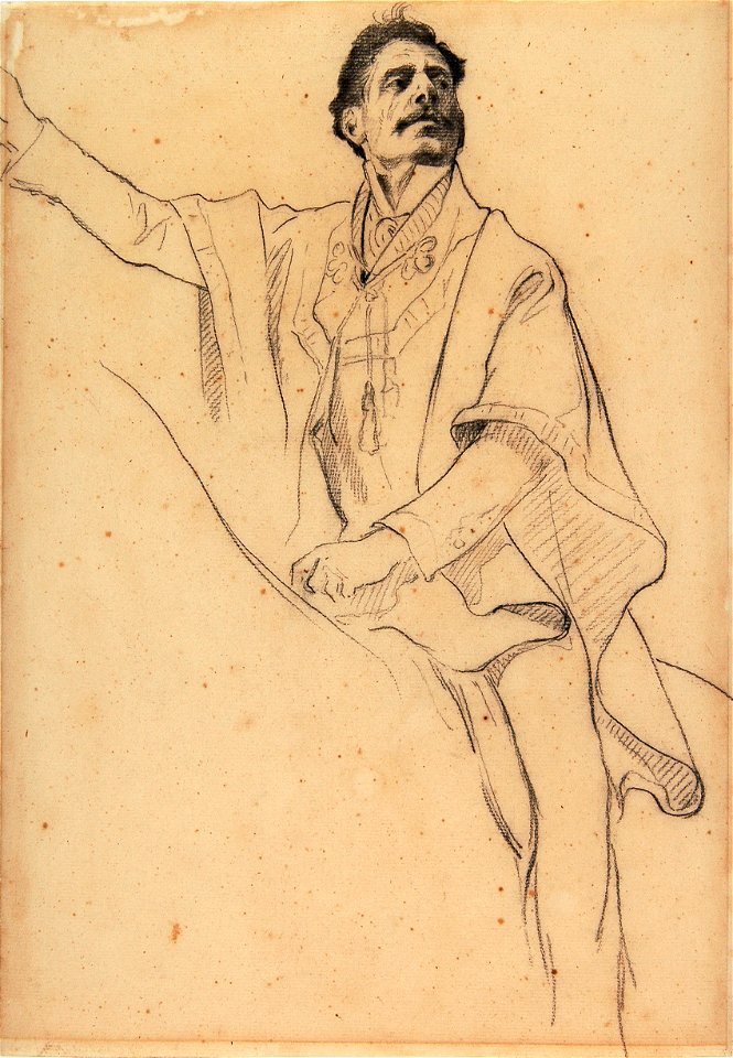 Pedro Américo - Homem a Cavalo - Estudo (1), Acervo do Museu Paulista da USP (cropped)