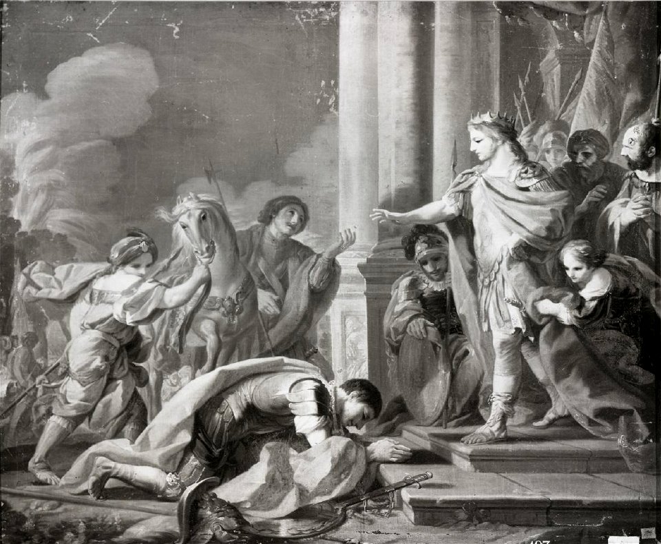 Pedro Ansúrez y Alfonso I el Batallador, de Ginés Andrés de Aguirre (Real Academia de Bellas Artes de San Fernando)