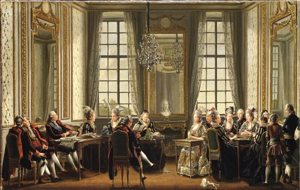 Pehr Hilleström d.ä. - Reading at Drottningholm Palace - NMDrh 751 - Nationalmuseum