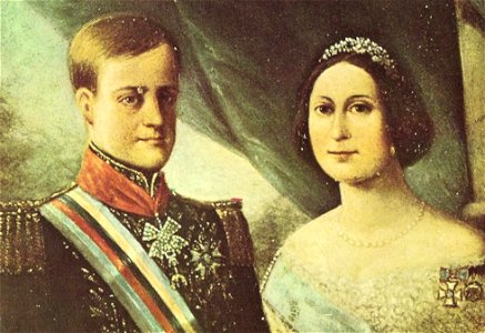 Pedro II of Brazil and Teresa Cristina 1843