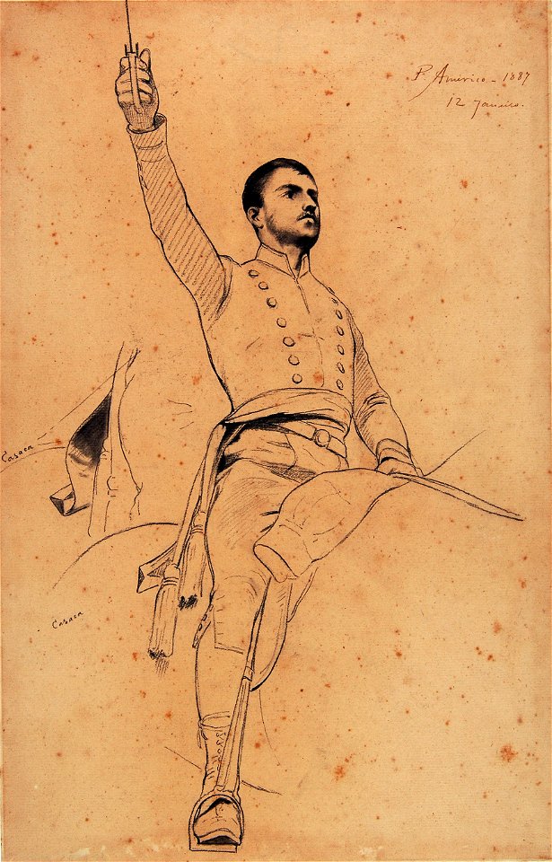 Pedro Américo - Homem a Cavalo - Estudo (3), Acervo do Museu Paulista da USP (cropped)