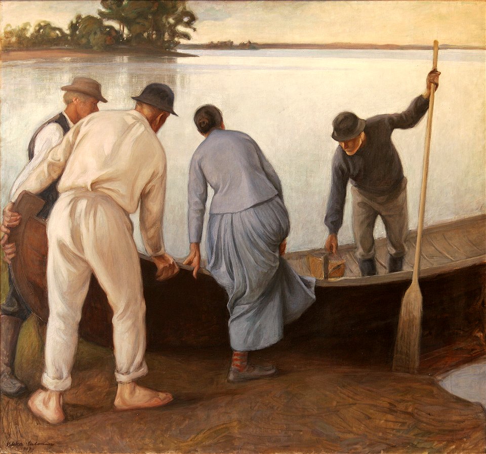 Pekka Halonen - Home from work (1907)