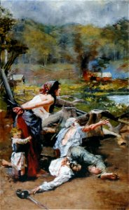 Pedro Weingärtner - Cena de guerra - 1894