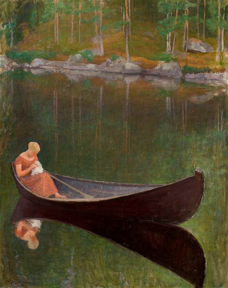 Pekka Halonen - Woman in a Boat