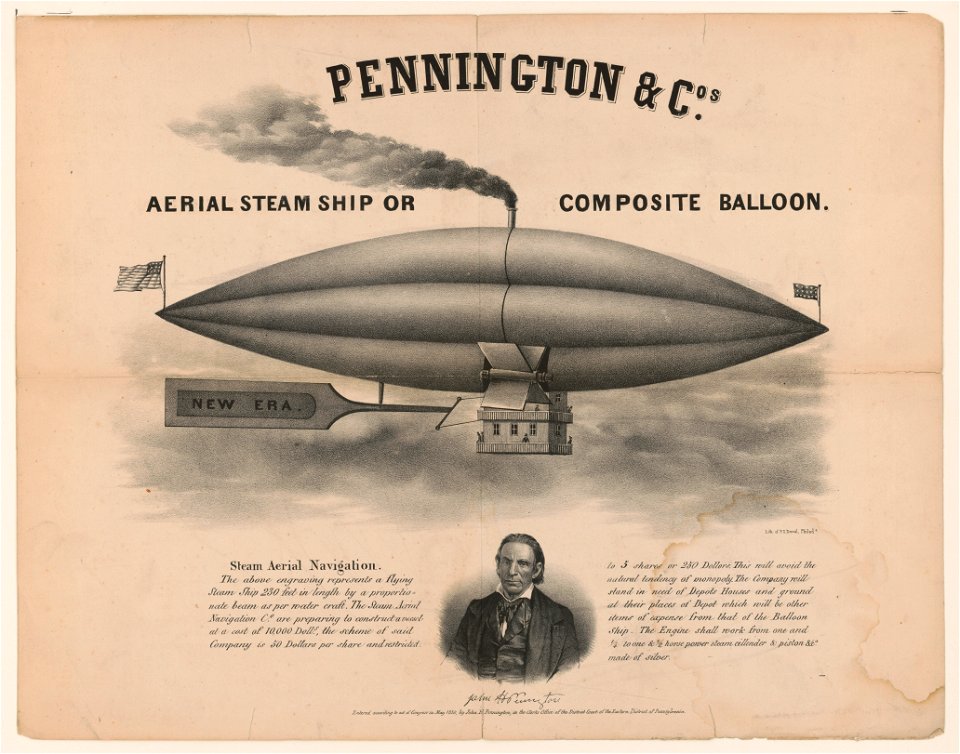 Pennington & Cos. aerial steam ship or composite ballon - lith. of P.S. Duval, Philada. LCCN2017648285