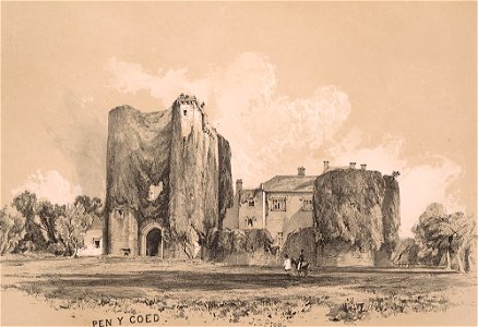 Pen-Y-Coed Castle. Free illustration for personal and commercial use.