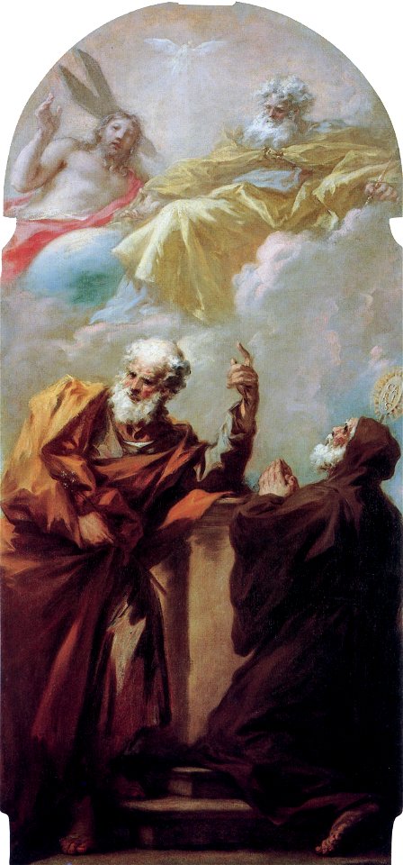 Pellegrini - Santi GIuseppe e Francesco di Paola adoranti la Santissima Trinità-053rgb