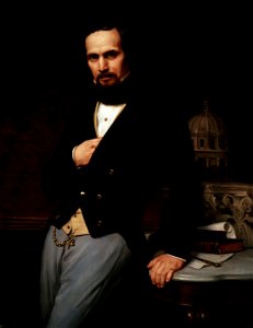 Pelegrín Clavé y Roque - Retrato del arquitecto Lorenzo de la Hidalga, 1861