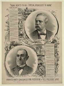 People's party candidates for president and vice president 1892 LCCN2003688689