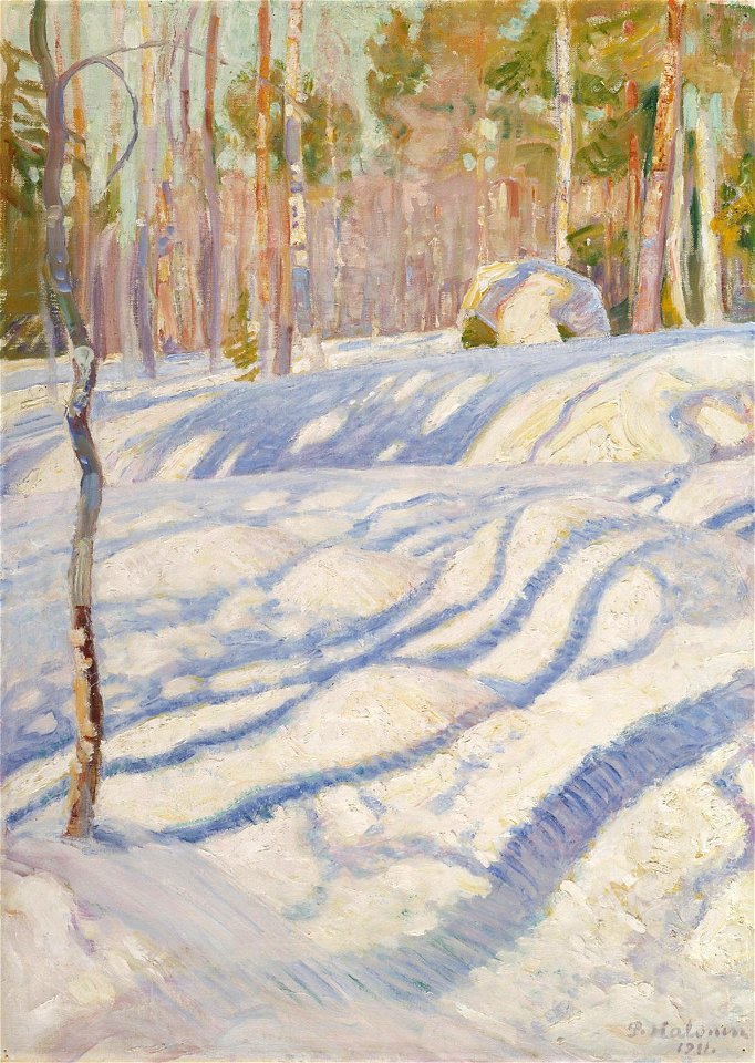 Pekka Halonen - Sunlight Winter Lanscape - A II 932 - Finnish National Gallery