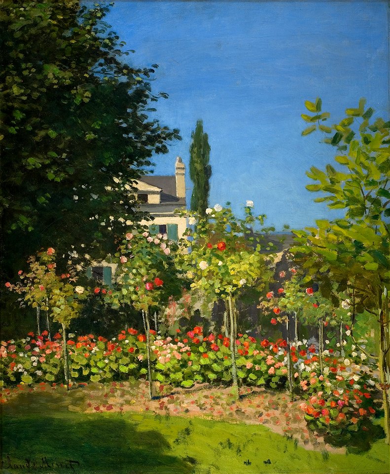 PeinturesMuséeFabre062 Claude Monet Jardin à Ste Adresse
