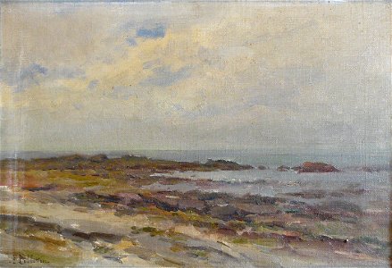 Pelletier P.J. - Oil on canvas - Rochers en bord de mer - 32x46cm