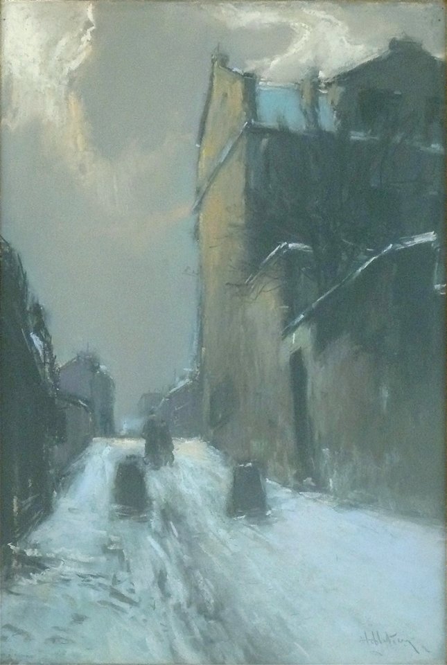 Pelletier P.J. - Pastel - La maison de Berlioz, rue de Mont Cenis, Montmartre, Paris - ~45x29cm