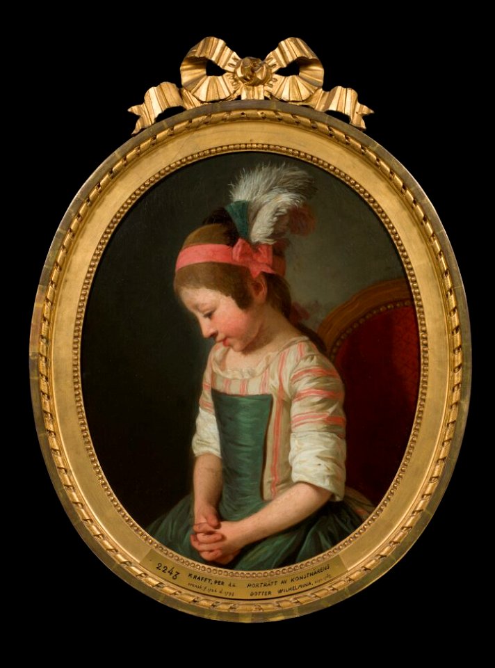 Per Krafft d.ä. - The Artist's Daughter Wilhelmina - NM 2243 - Nationalmuseum