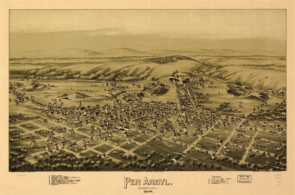 Pen Argyl, Pennsylvania 1894. LOC 75696515