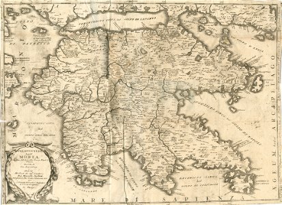 Peloponnneso hoggidí Morea - Coronelli Vincenzo - 1688