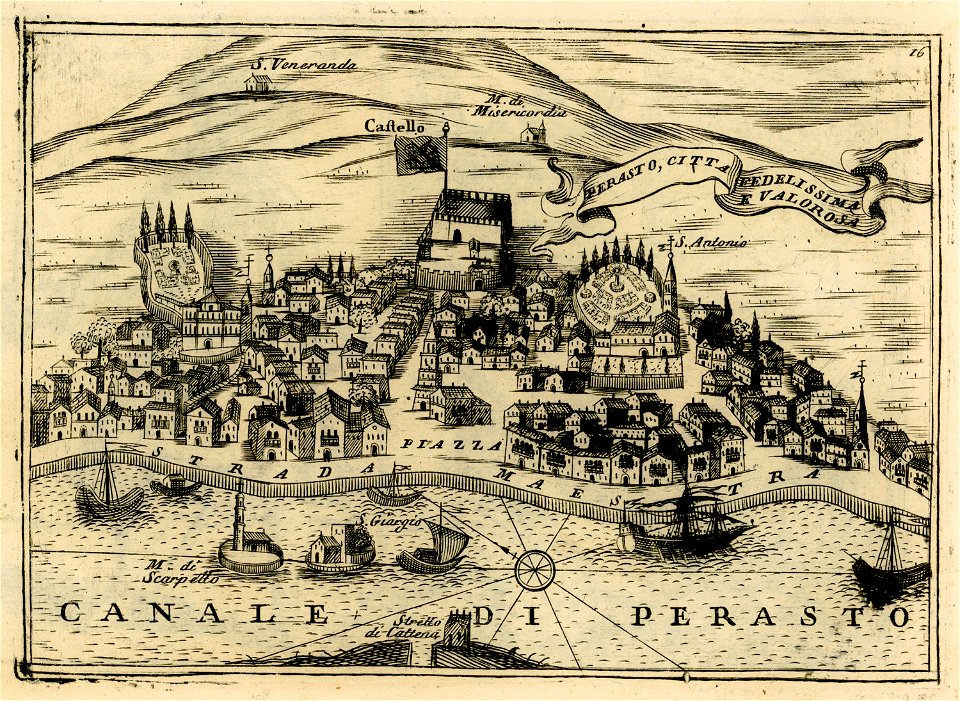 Perasto, citta fedelissima e valorosa - Coronelli Vincenzo - 1688